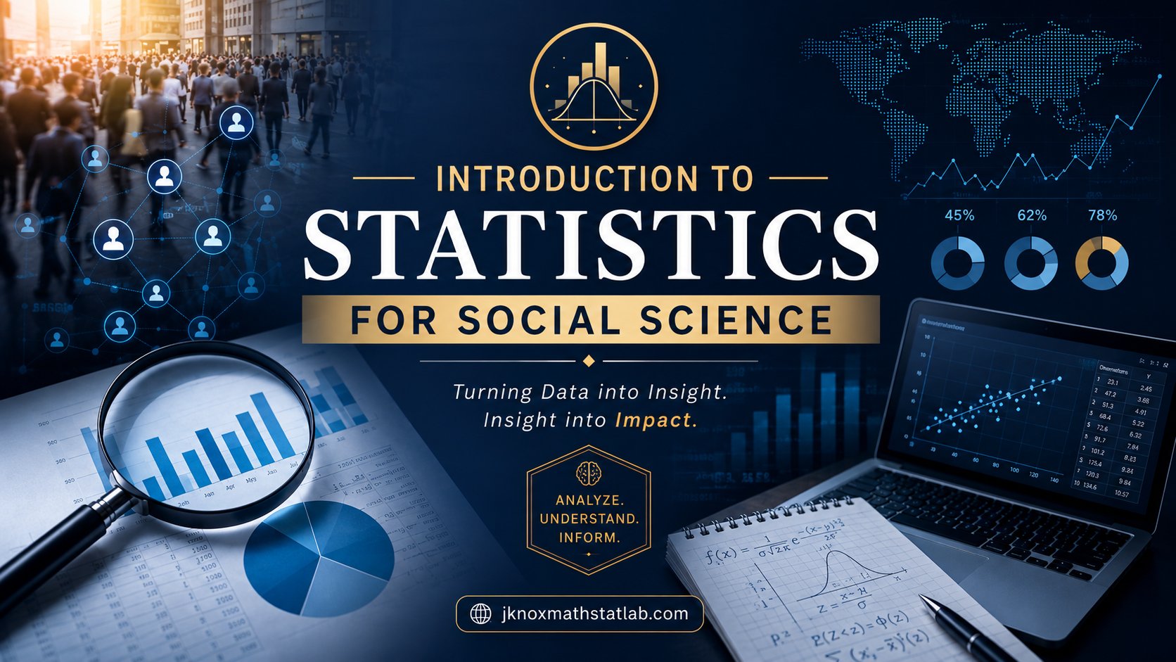 Statistics for psychology, sociology, political science (all social sciences)